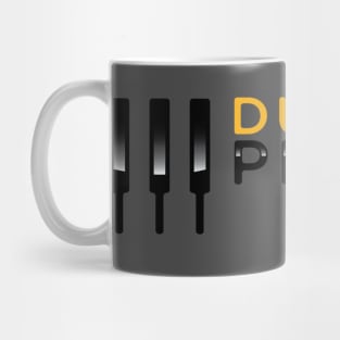 Dueling Pianos.Vegas Black & Yellow Keys Mug